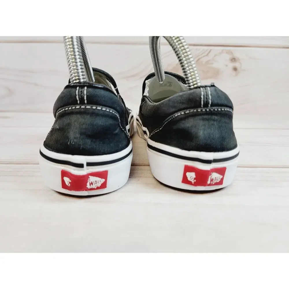 Vans 751505 Classic Slip-on Black True White Womens sz 8.5 Shoes Mens 7 Shoes
